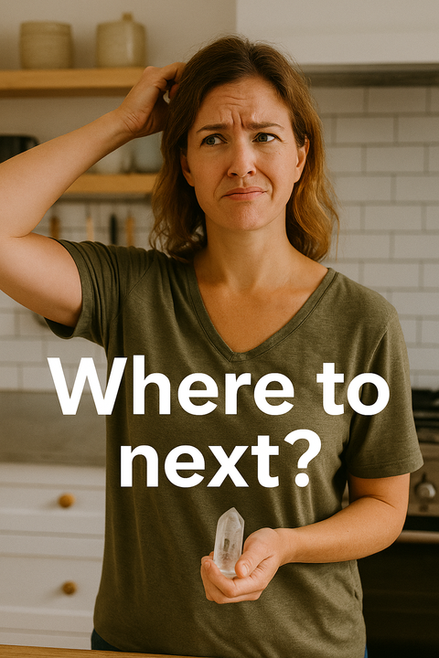 woman scratching her head with a confused look on her face